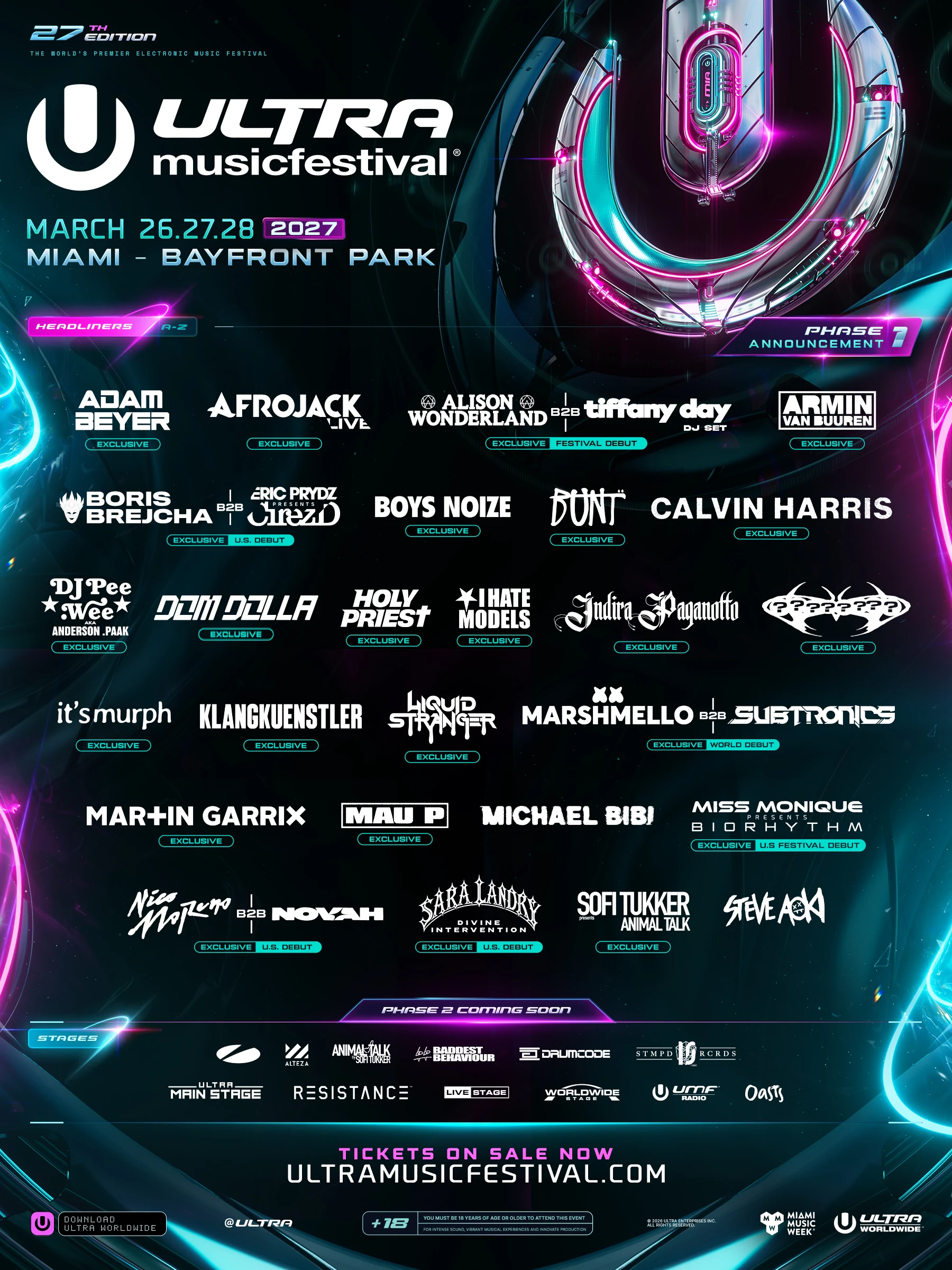 Ultra Miami 2027 : les premiers noms de l'édition dévoilés